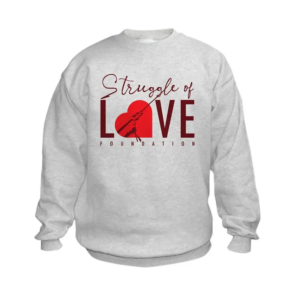 Grey long sleeve crew neck