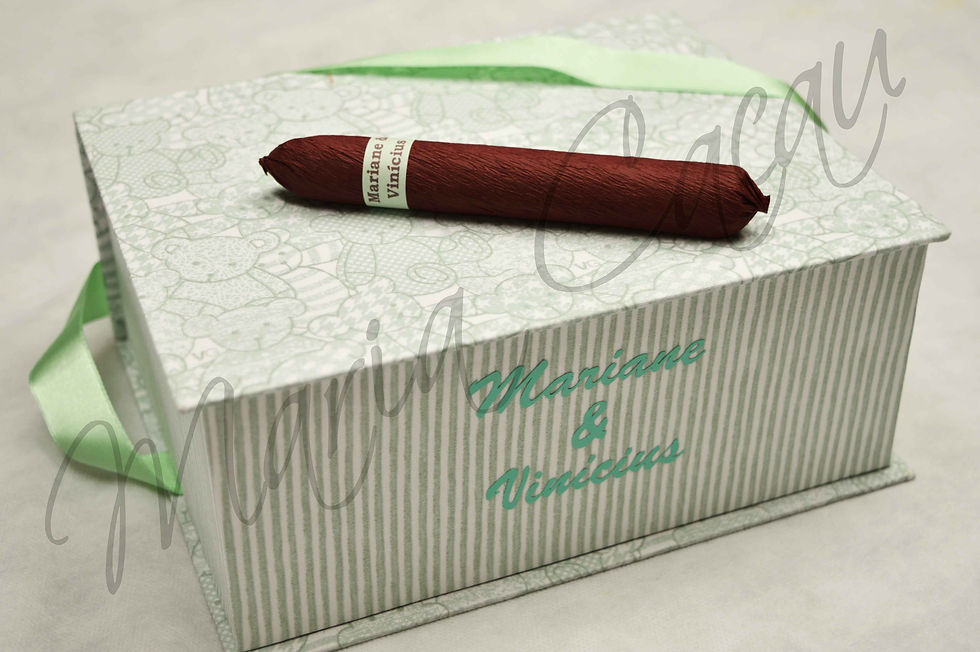 Cx Cartonagem Tecido - Urso Marrom