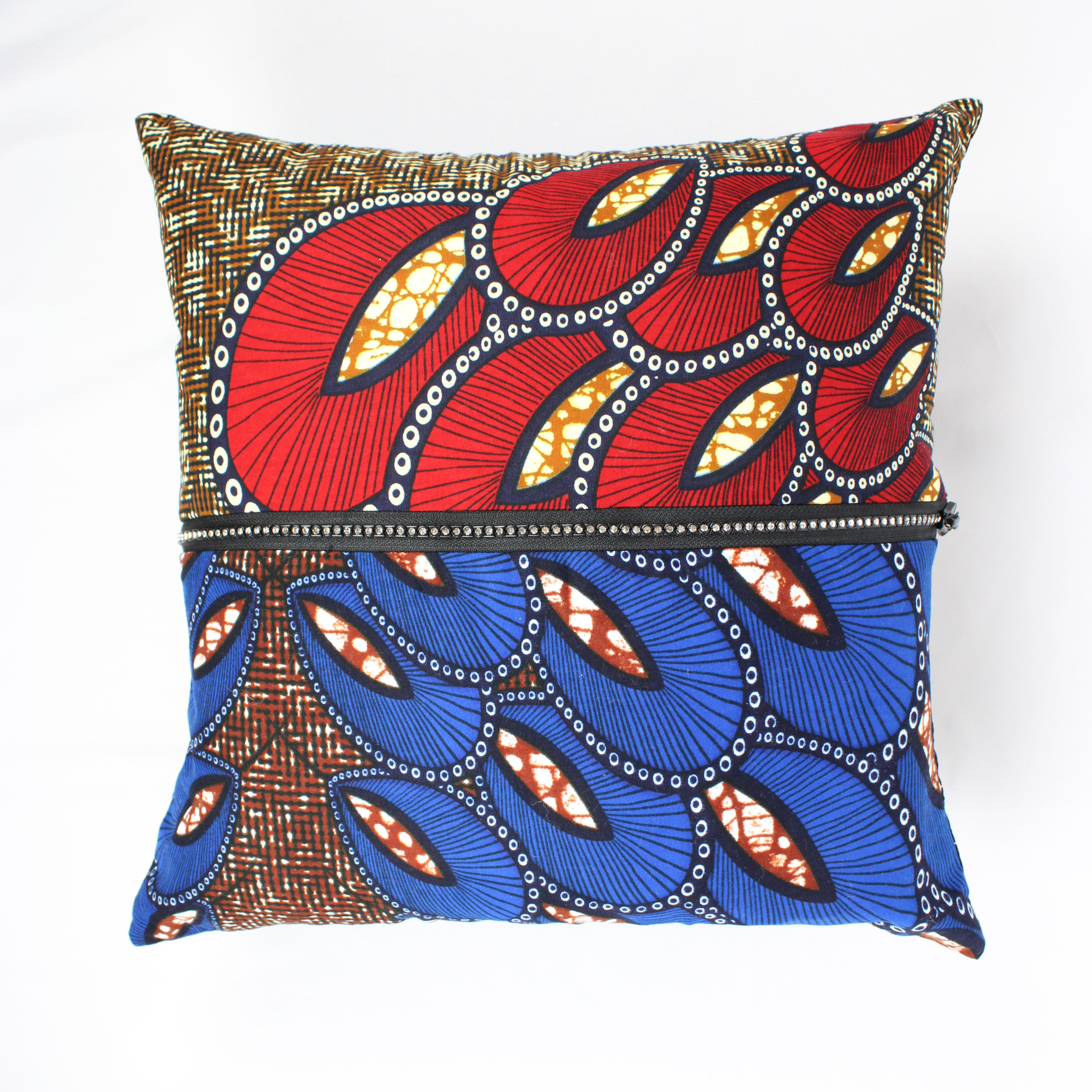 COUSSIN WAX PAON MIXTE BLEU/ROUGE STRASS