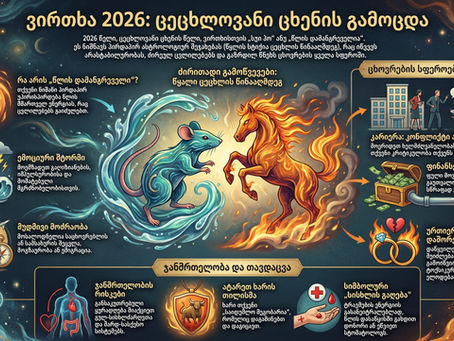 ვირთხა და 2026 წლის ცეცხლოვანი ცხენი: „დიდი ცვლილებების ქარბუქი“