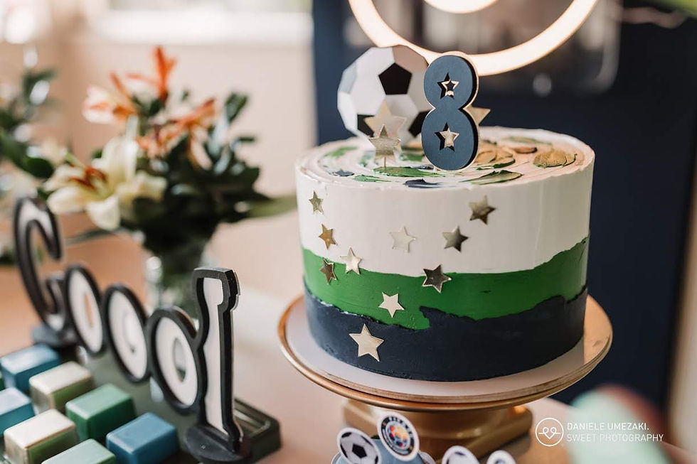 Topo de Bolo Futebol Minimalista