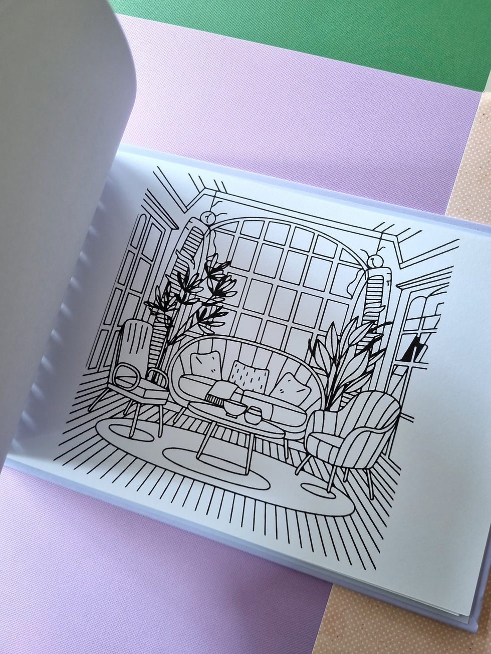 Miniatura: Livro de Colorir Botânica e Interiores