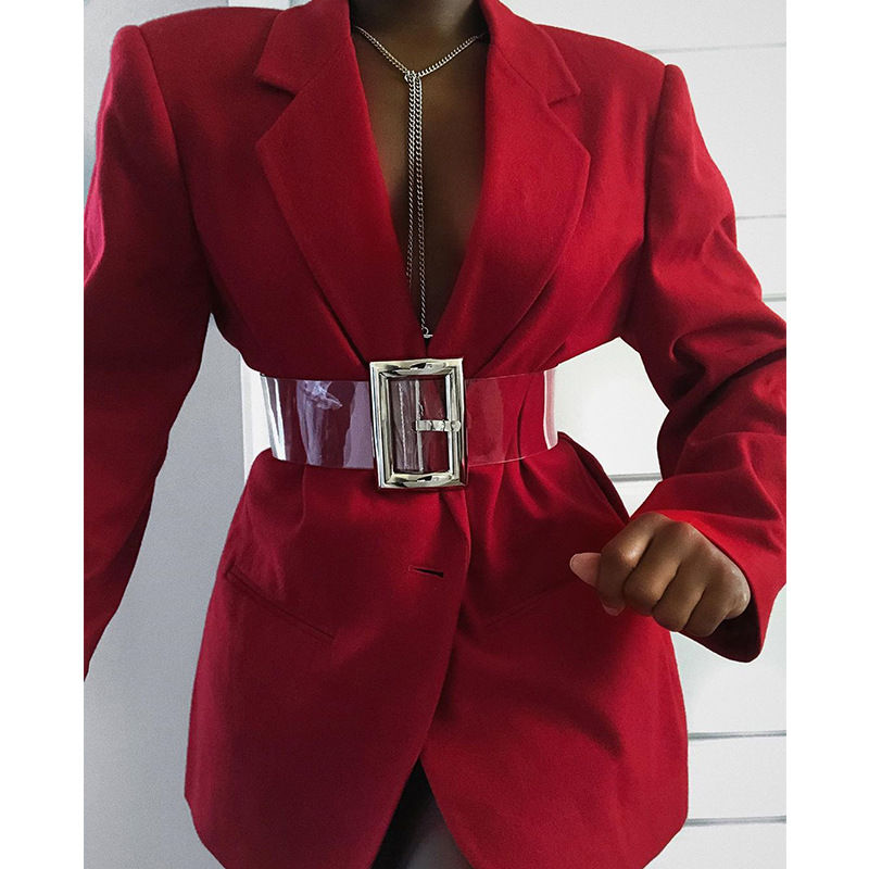 Thumbnail: blazer with transparent belt