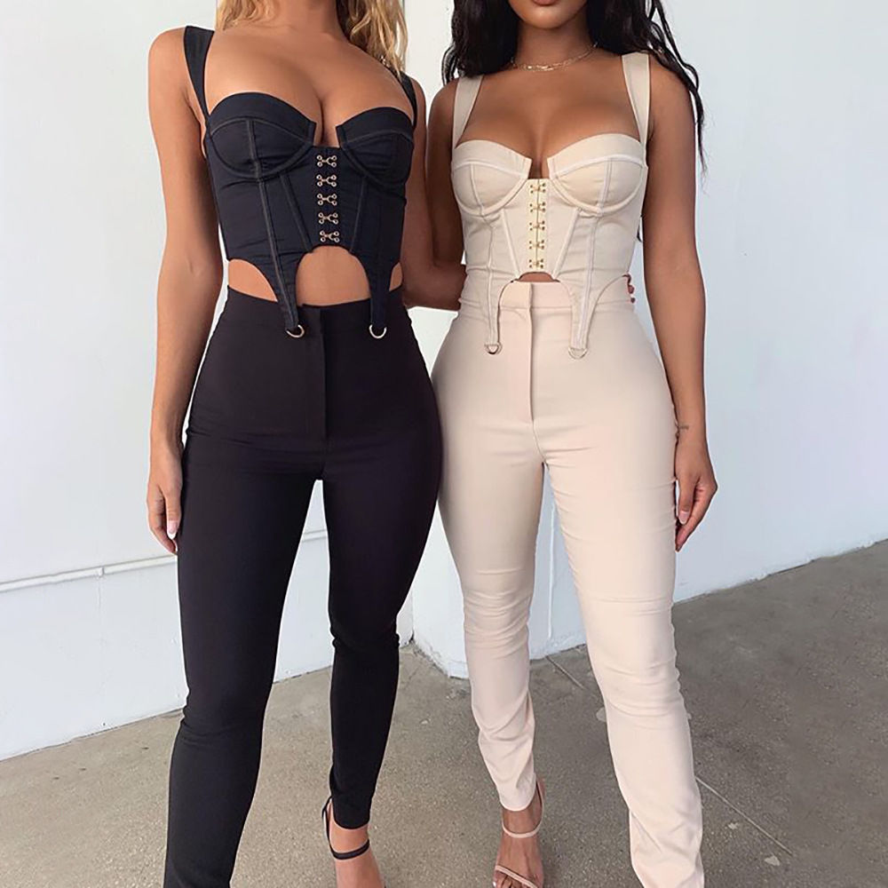 bustier effect crop top