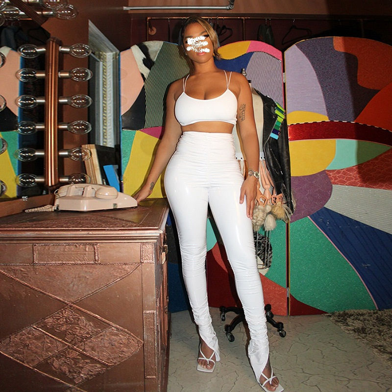 Thumbnail: leather high waist stacked