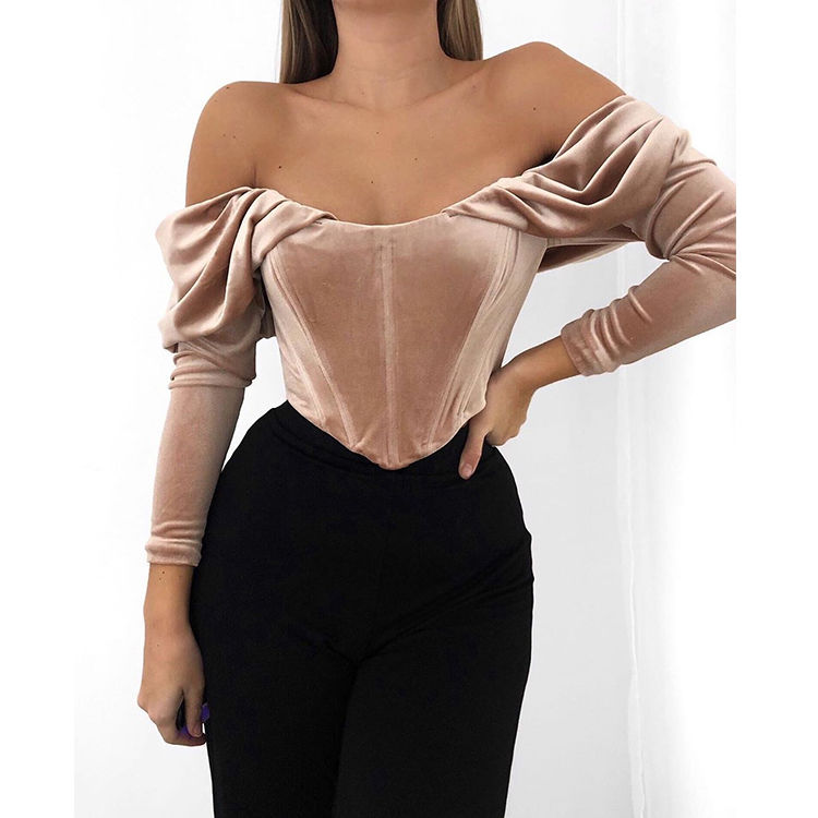 Thumbnail: crop fitted t shirts velvet