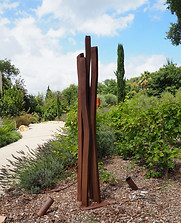 Etienne Viard / 4 Barres / Acier corten / 220 x 30 cm