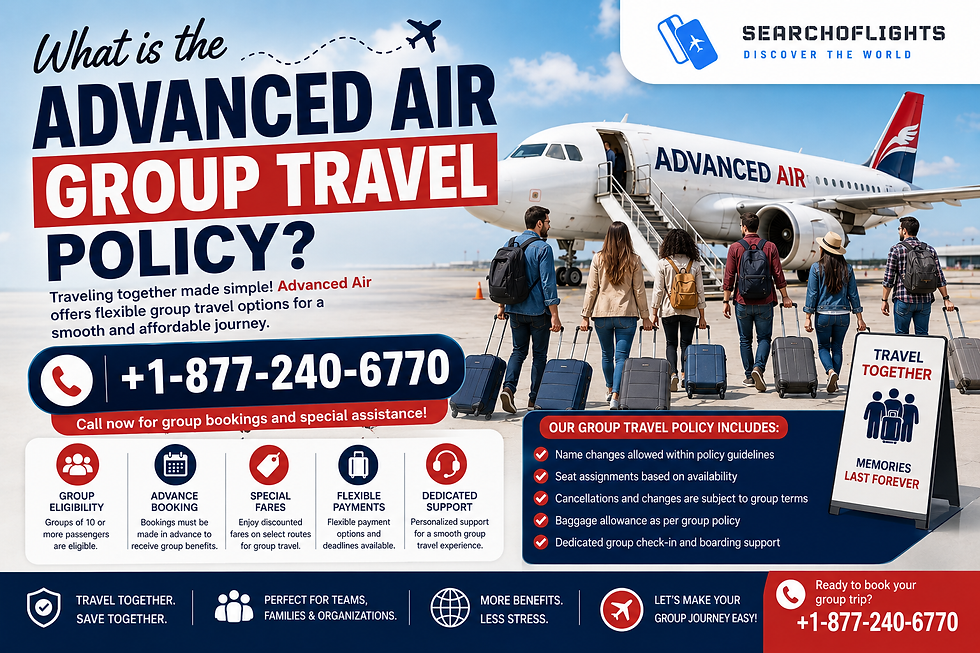 Advanced Air group reservations policy