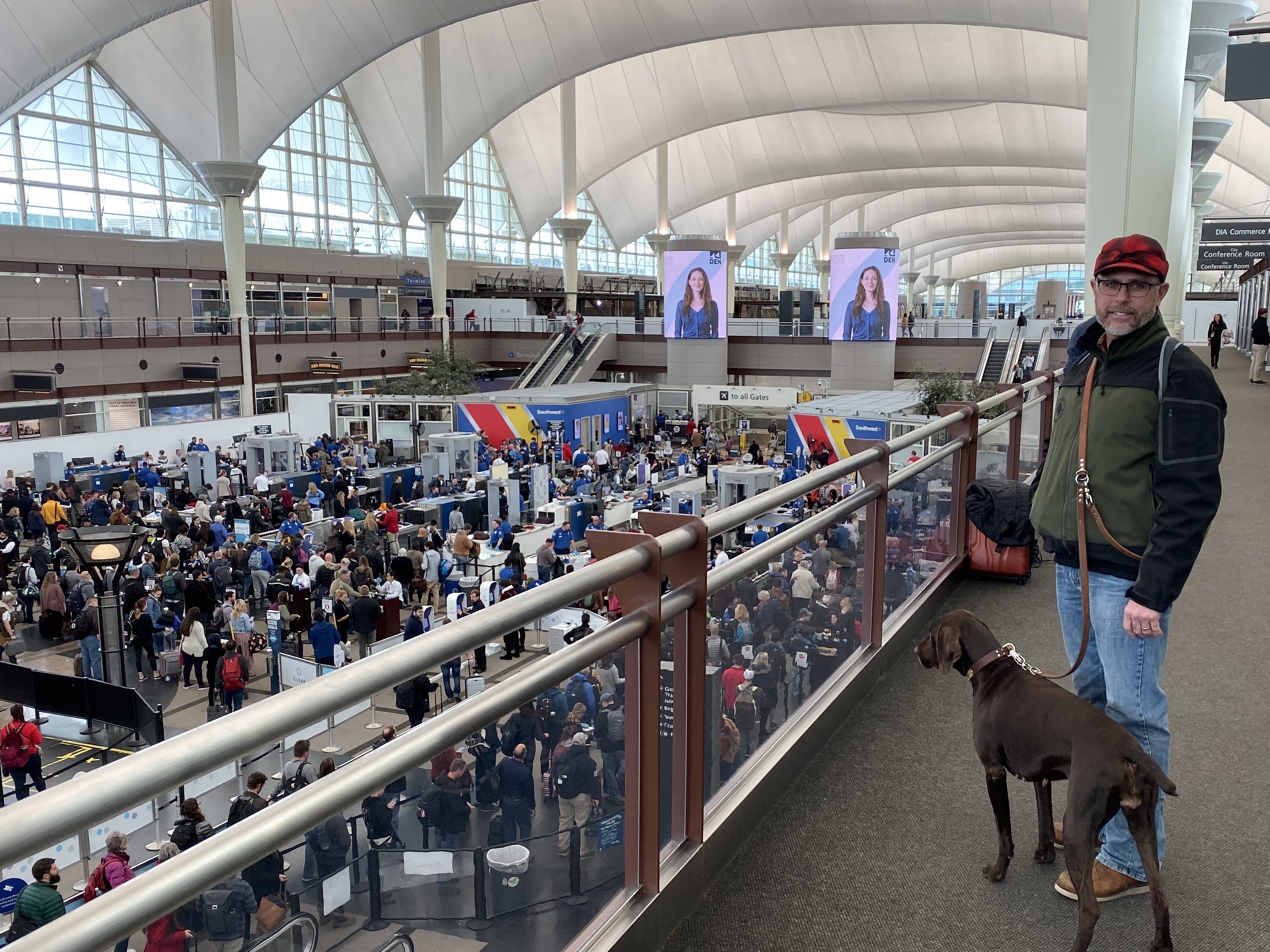 Ready to board for Germany at Denver Int'l