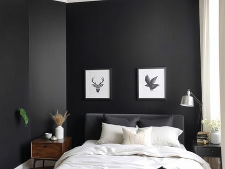 The Bold Elegance of Black Accent Walls in the Bedroom