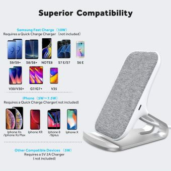Miniature : Chargeur sans Fil Tissu Stand à Induction

