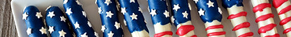 Pretzels a tema bandiera americana
