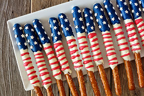 American Flag Themed Pretzels