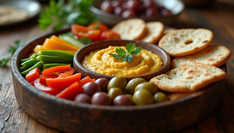 Middle Eastern mezze platter