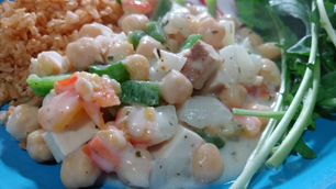 Grão de bico ao leite de coco