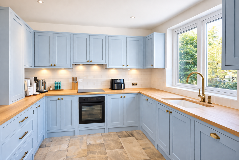 Bright and airy modern kitchen