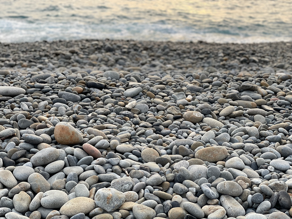ホノホシ海岸のまるい石