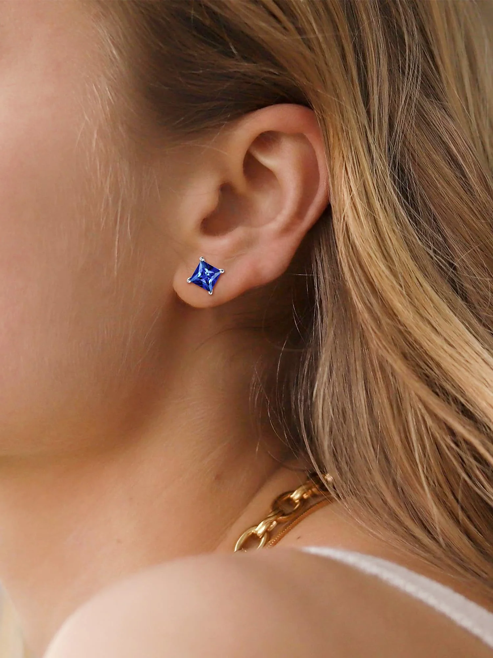 Thumbnail: Elegant Women'S 925 Sterling Silver Stud Earrings with Sparkling Zirconia - Hypo