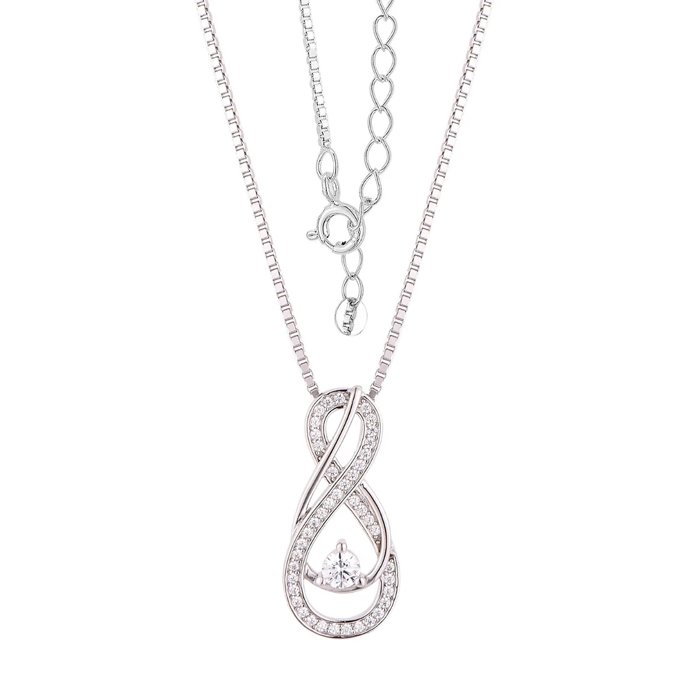 Thumbnail: Diamond Infinity Birthstone Necklace