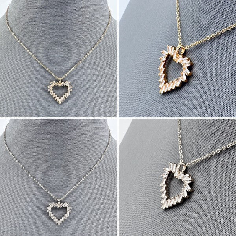 Thumbnail: Dainty Heart Shape Pendant Necklace