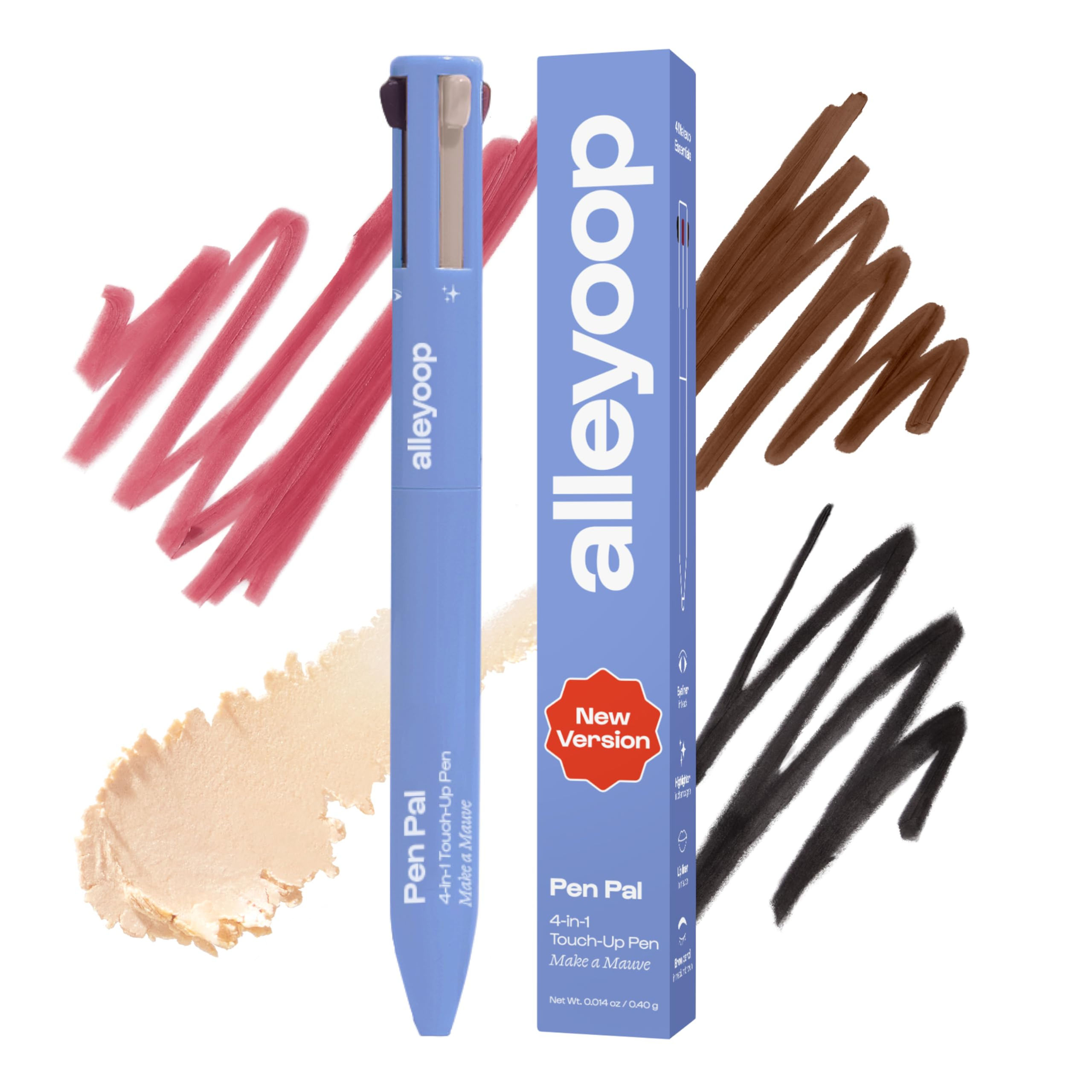 Alleyoop Pen Pal Touch-Up 4-in-1 Makeup Pen Make A Mauve (Light - Medium) - Trav