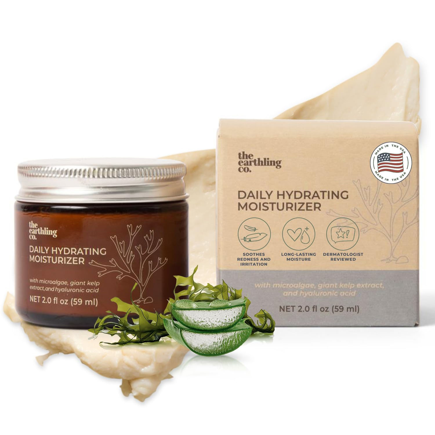 The Earthling Co. Daily Hydrating Moisturizer - Natural Moisturizing Face Cream