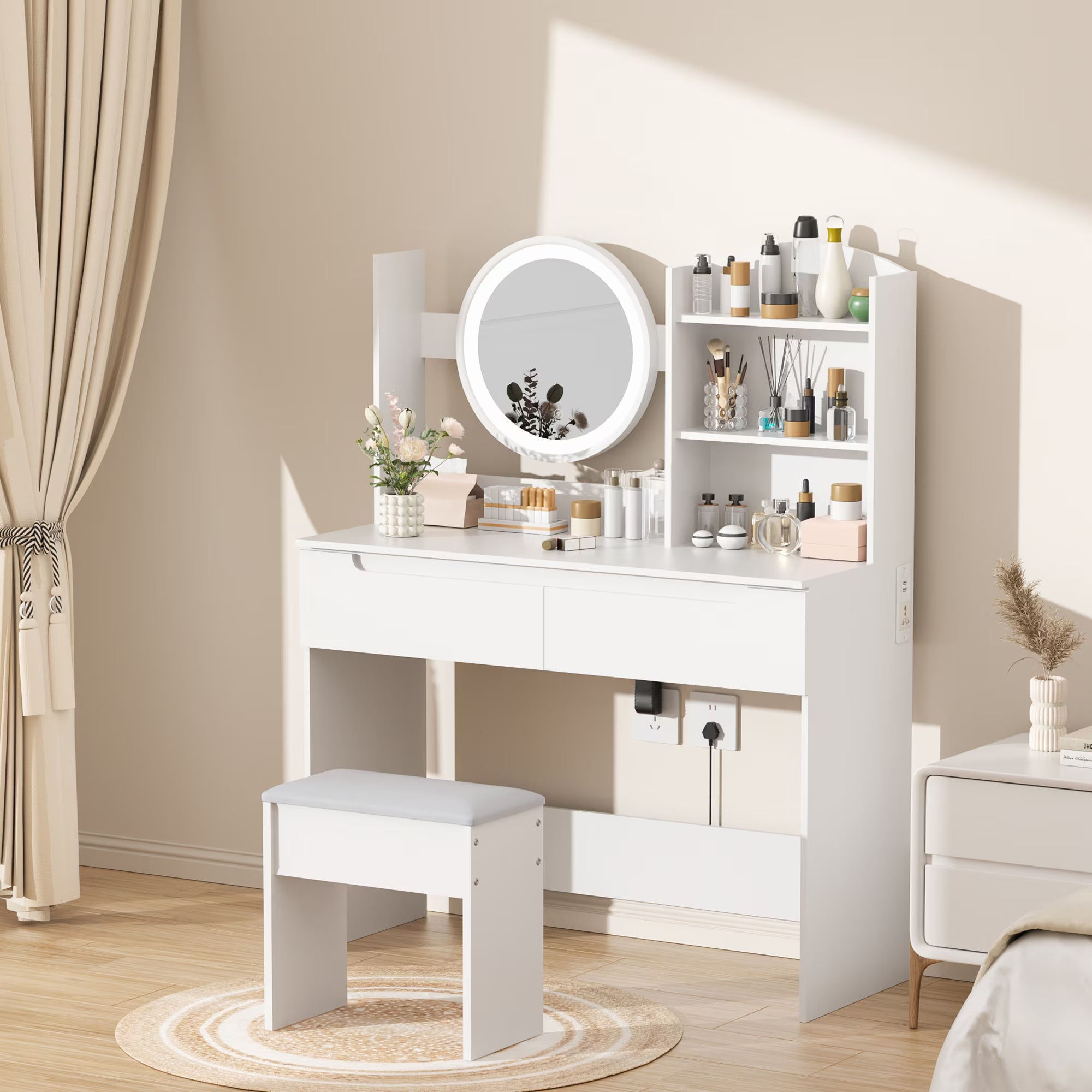 VFF Bedroom Dressing Table, Modern Minimalist Makeup Cabinet, Master Bedroom Mak