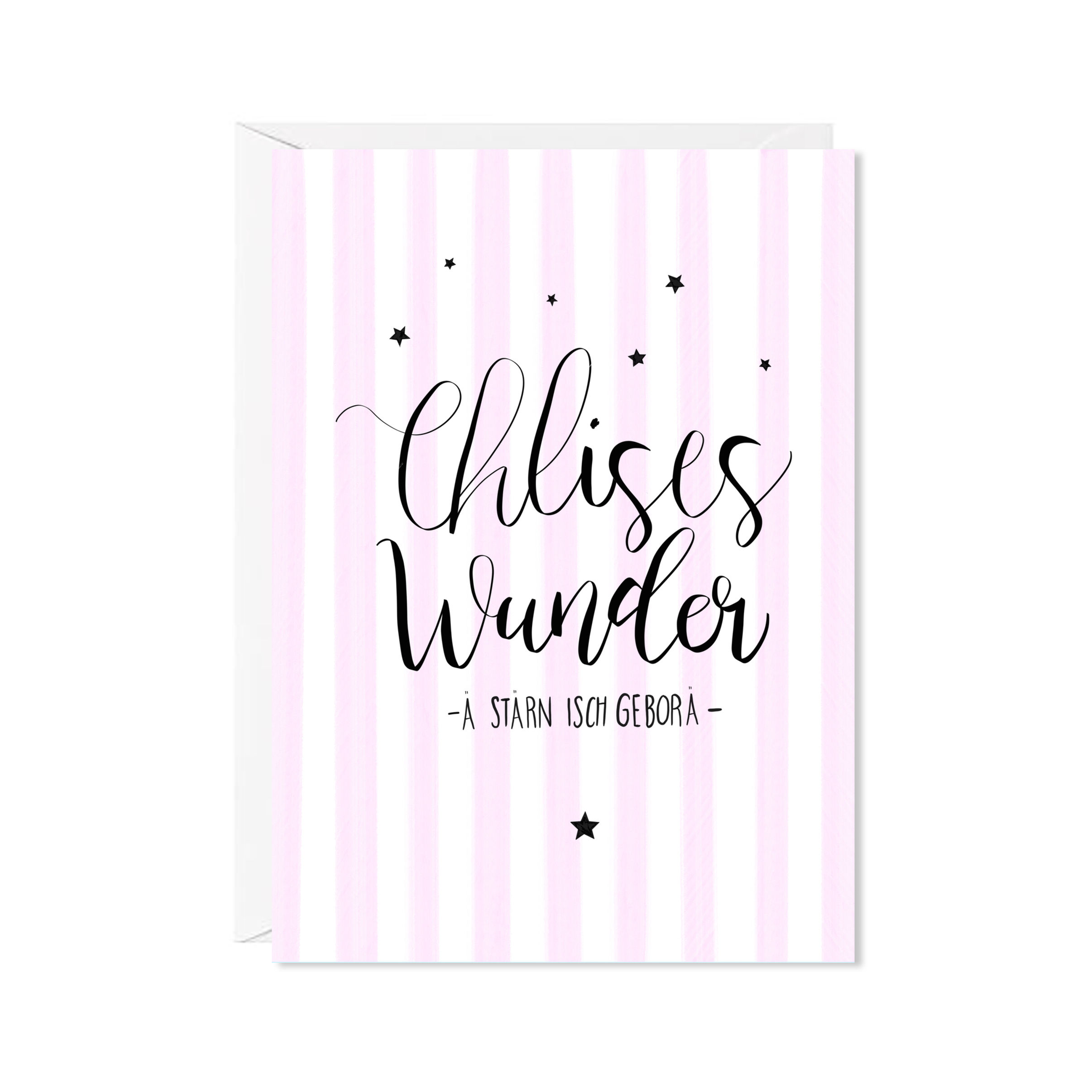 karte mini *chlises wunder* rosa