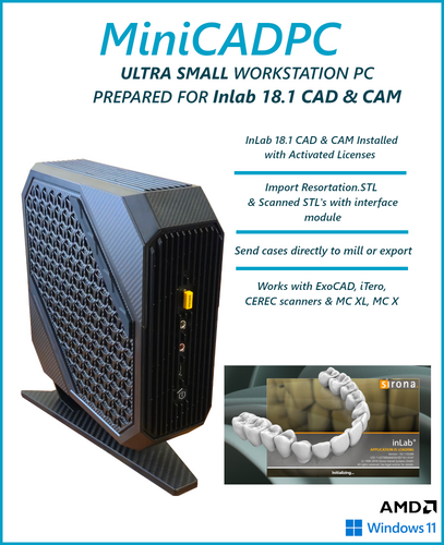 MiniCADPC - InLab 18.1 CAD / CAM - Ultra Small PC WorkStation - w ...