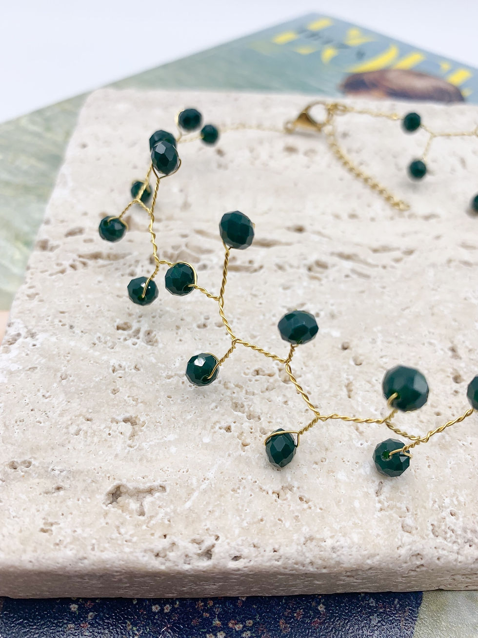 Miniatura: Choker enredadera esmeralda