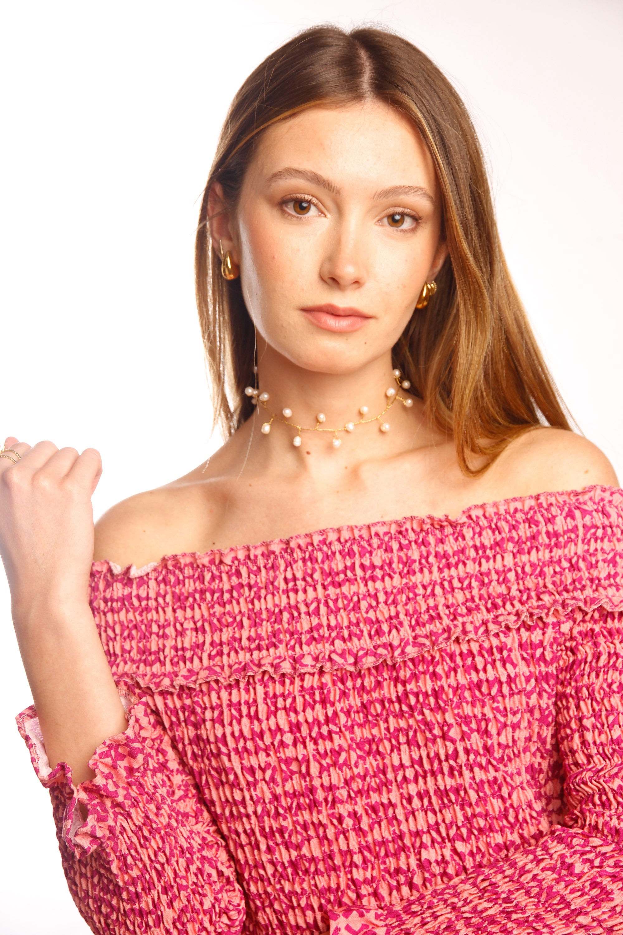 Choker enredadera nácar