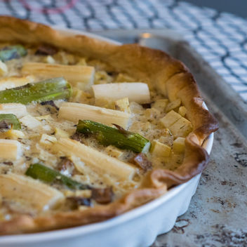 Spargel Süßkartoffel Quiche