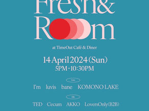 KOMONO LAKEも出演決定、福岡に続き東京にてラウンジイベント『Fresh& Room』を初開催