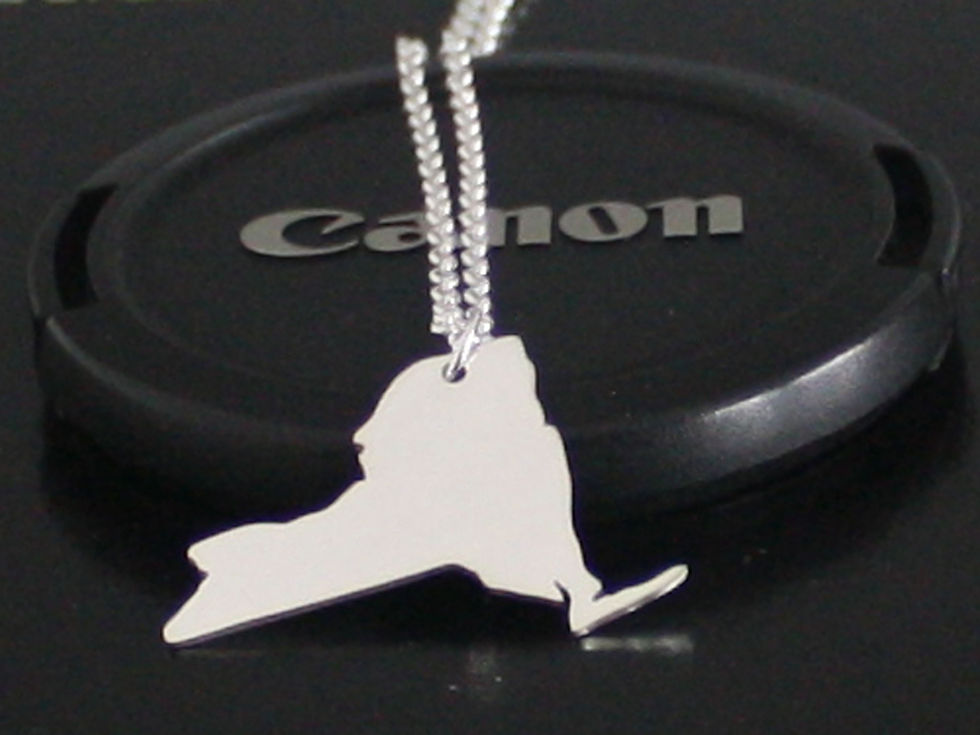 Thumbnail: New York State Necklace Solid Silver 925