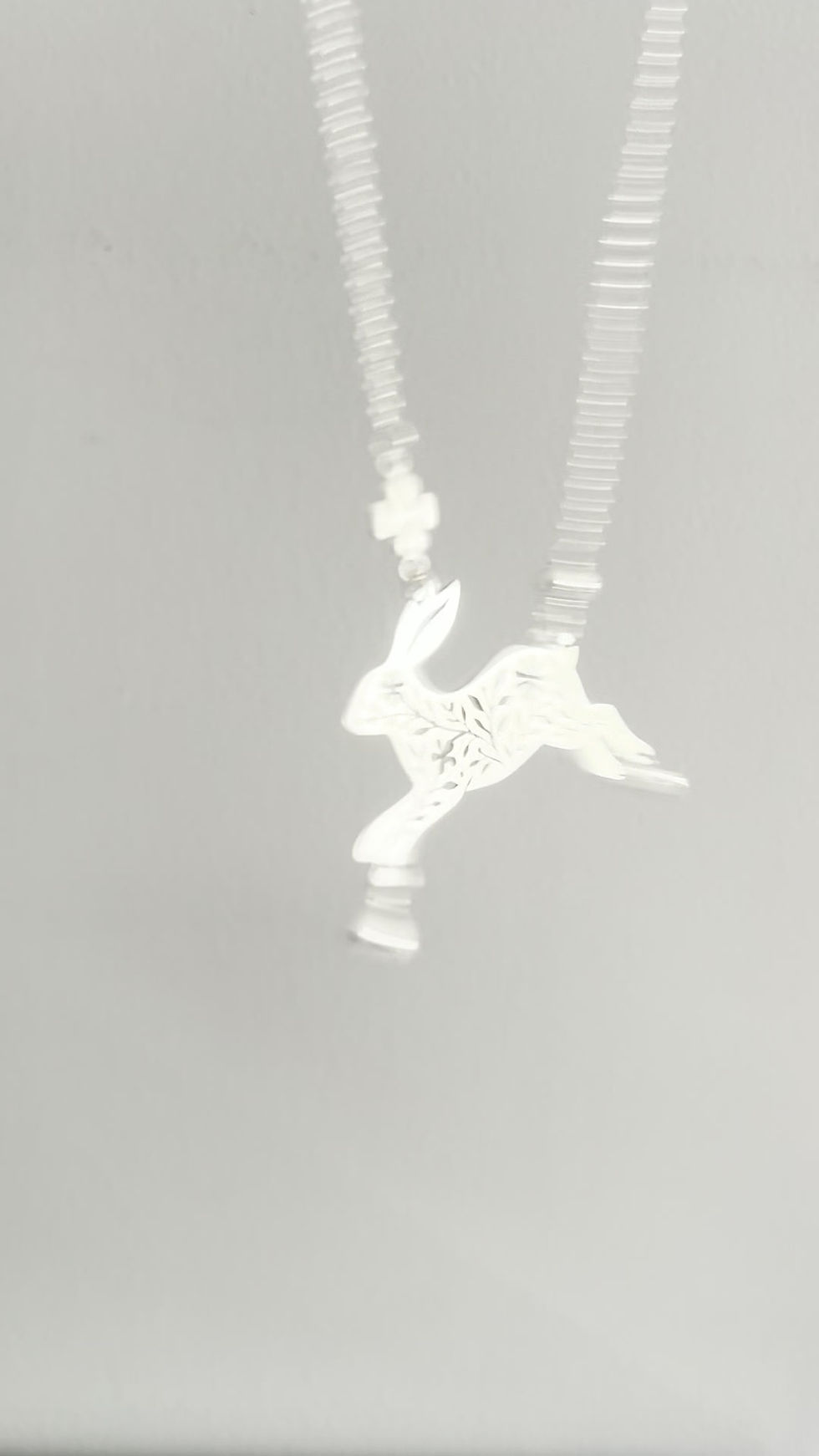 Thumbnail: Magical Leaping Hare Necklace — Solid Sterling Silver