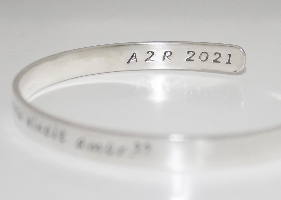 Thumbnail: Large Mens Custom Coordinate Cuff Sterling Silver Latitude Longitude GPS Bangle