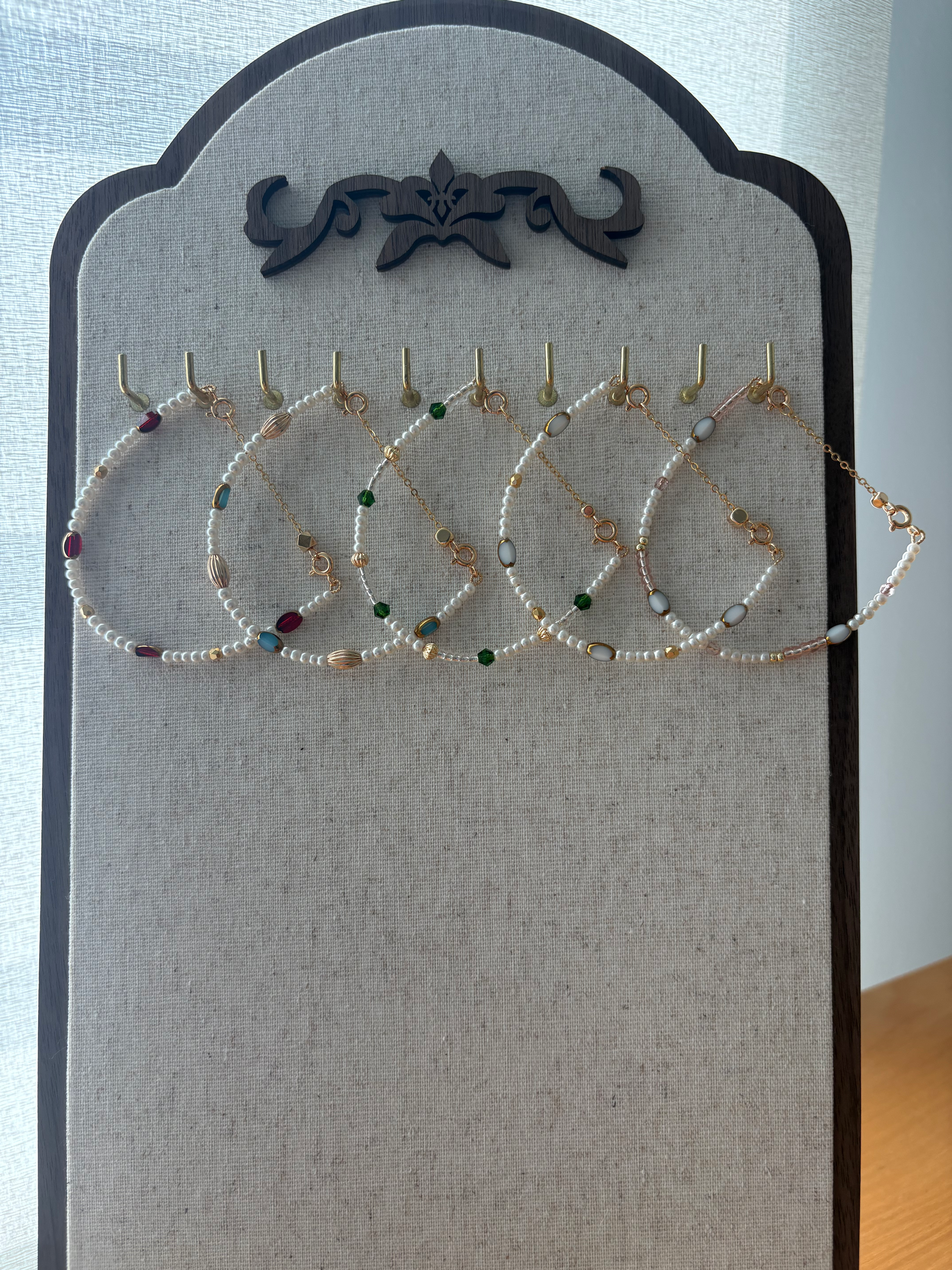 Lines series - Handbeaded Duo Arc Wristlet