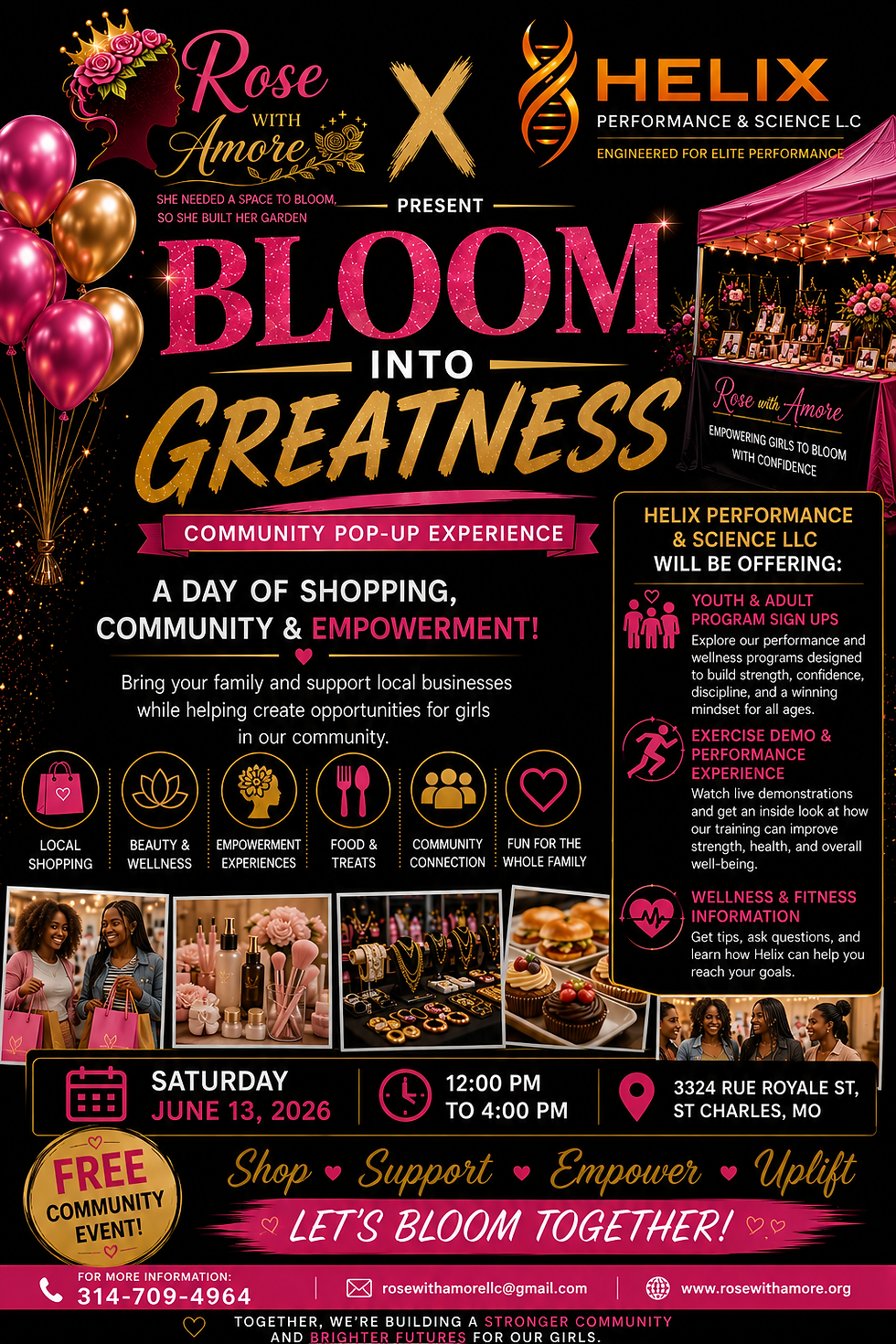 Bloom into Greatness Pop Up Shop