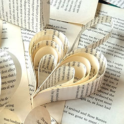 Vintage paper heart decoration