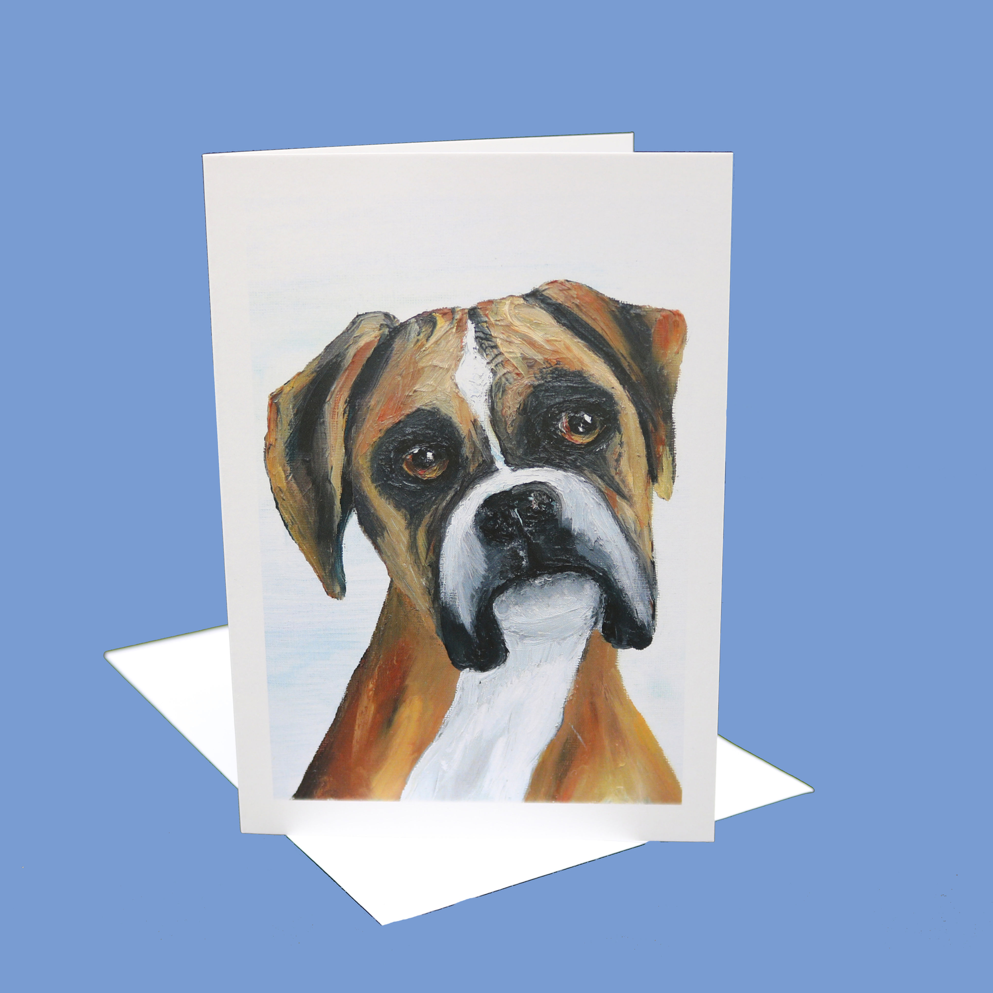 'Winston' Boxer Dog Art Card