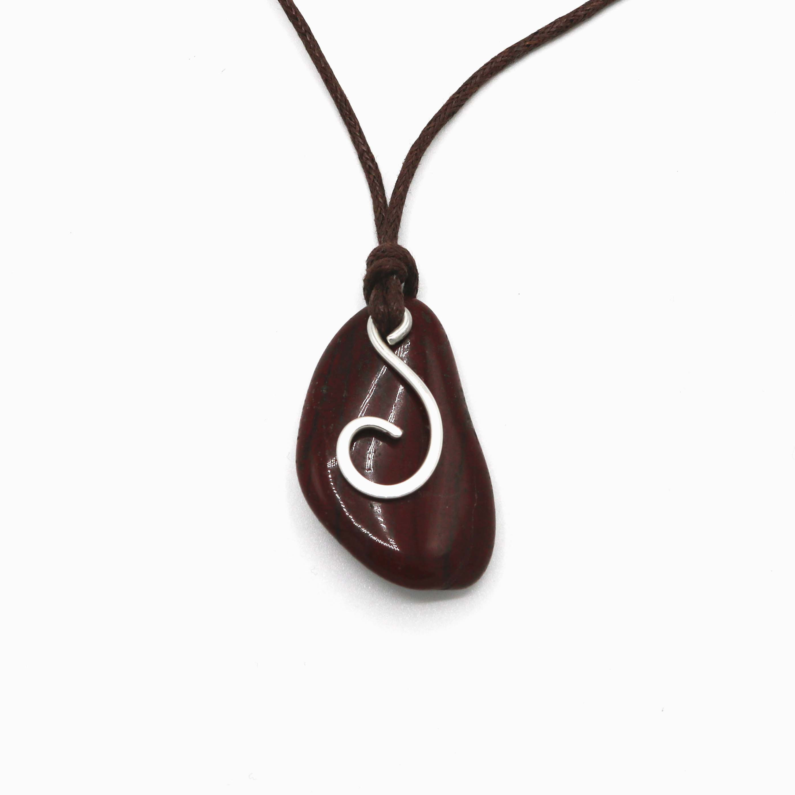 Gemstone and Spiral Pendant