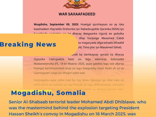 Senior Al-Shabaab Commander Killed in Lower Shabelle Operation