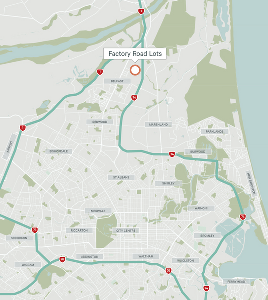 Location Map of Factory Road Belfast
