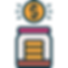 Flat illustration of coin dropping into savings jar, symbolizing financial growth.