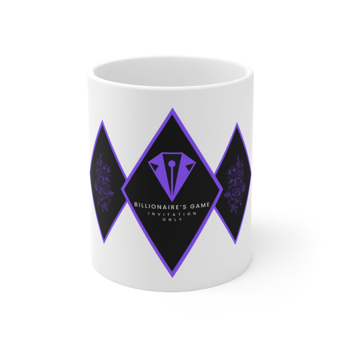Billionaire's Game Floral Design Ceramic Mug 11oz