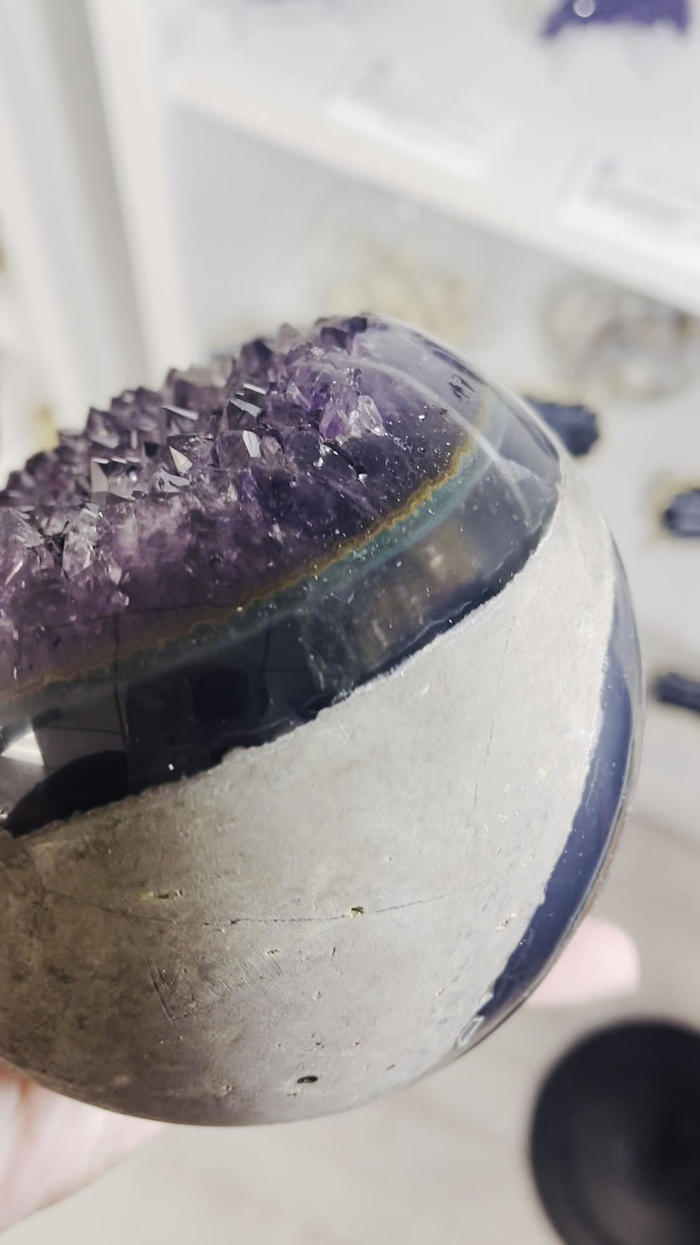 Thumbnail: XLarge Amethyst Sphere with Druzy (Brazil)