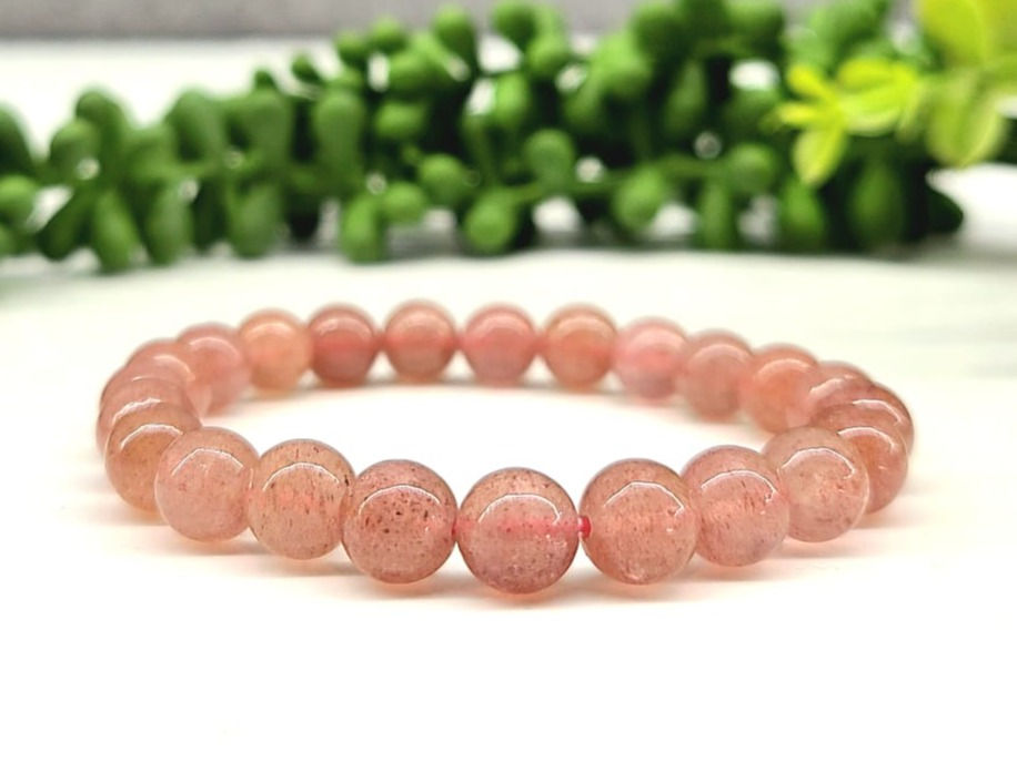 Strawberry Quartz Bracelet 8mm
