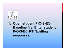 P-O-S-E literacy ELL phonology 8