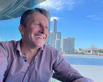 MC Jonathan Uptin in Brisbane