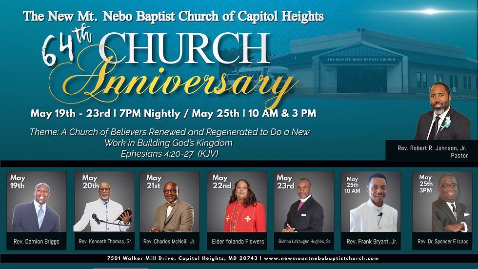 64th Church Anniversary Services